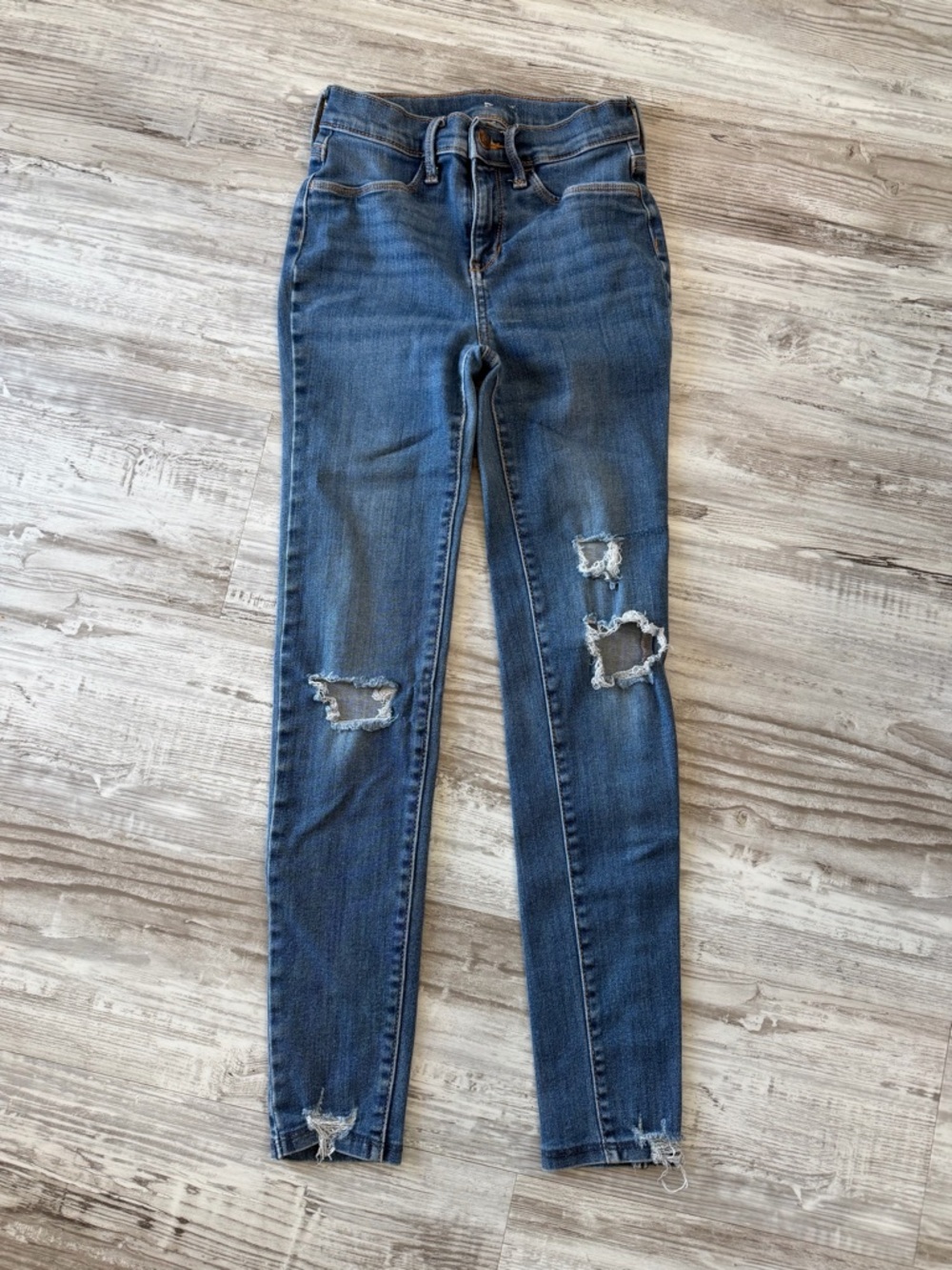 Old Navy Girls' Blue Distressed Skinny Jeans